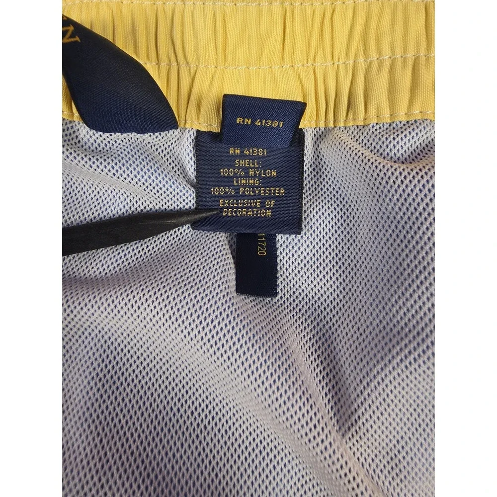 Polo Ralph Lauren Mesh Lined Swim Trunks Mens 3XB Blue Shorts Yellow Pony Beach